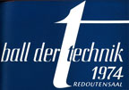 Deckblatt Ball der Technik 1974